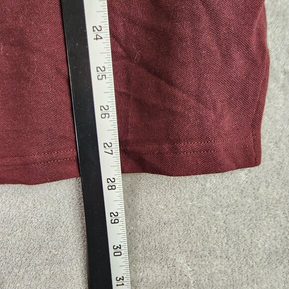 Mens Goodfellow Burgundy Standard Fit Polo Shirt Short Sleeve Polyester Blend S - Picture 5 of 6